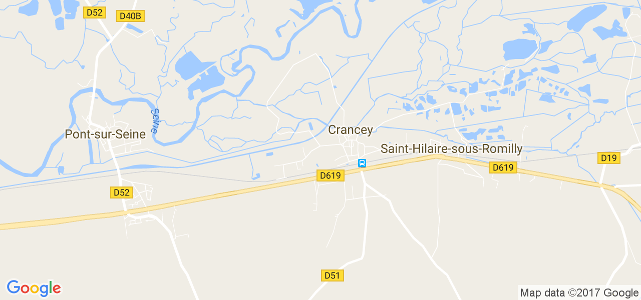 map de la ville de Crancey