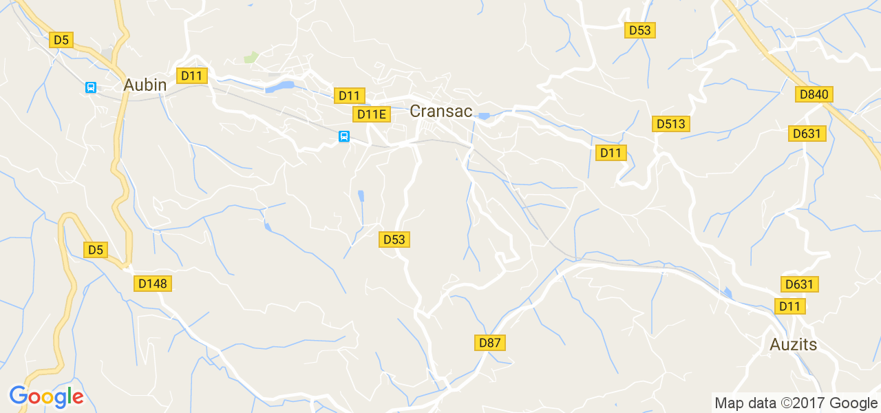 map de la ville de Cransac