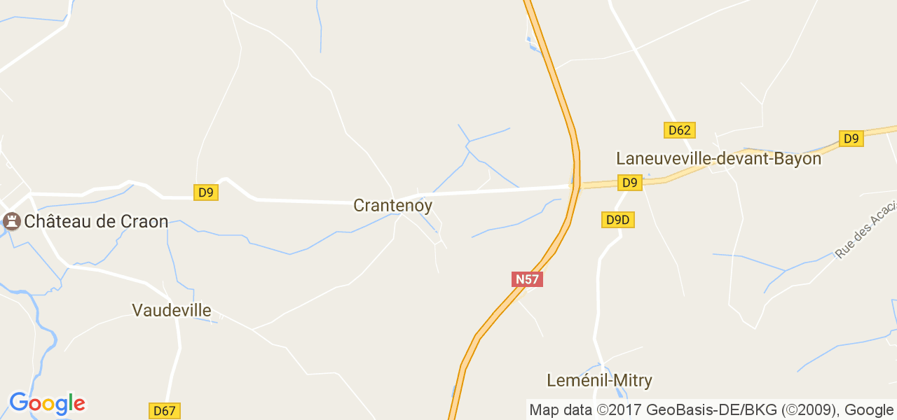 map de la ville de Crantenoy