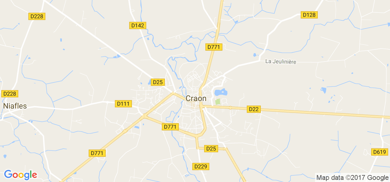 map de la ville de Craon