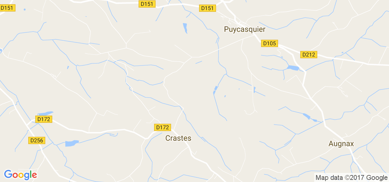 map de la ville de Crastes