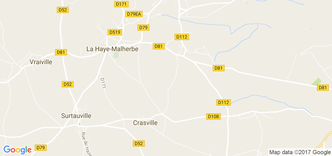 map de la ville de Crasville