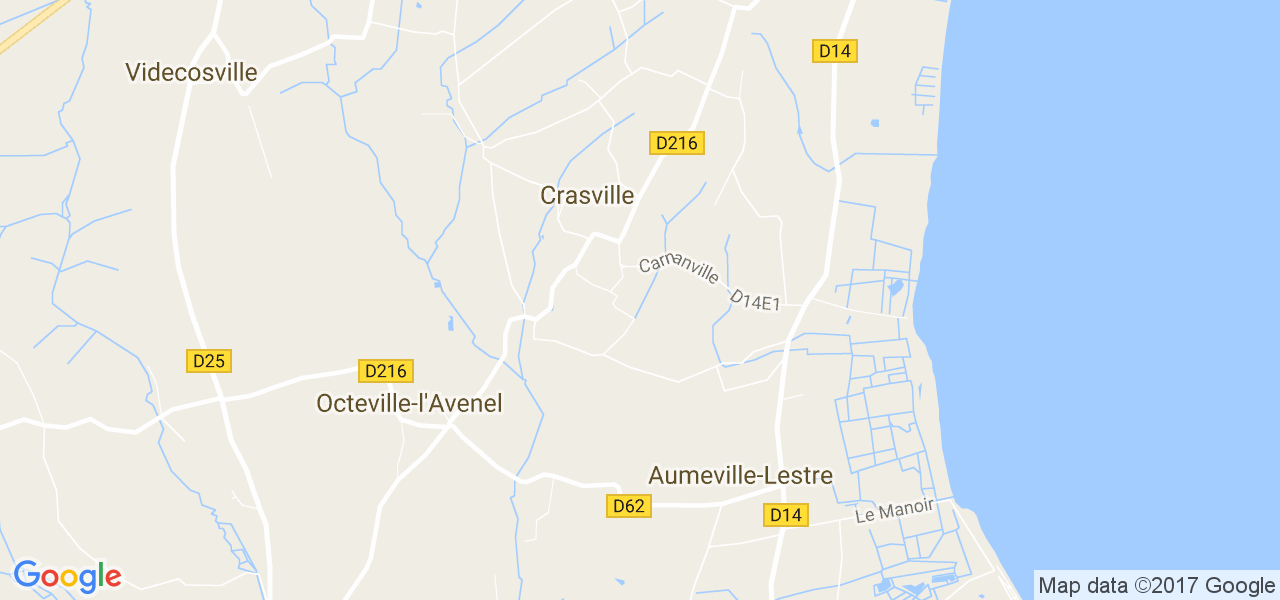 map de la ville de Crasville