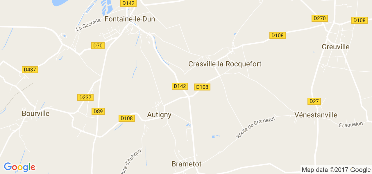 map de la ville de Crasville-la-Rocquefort