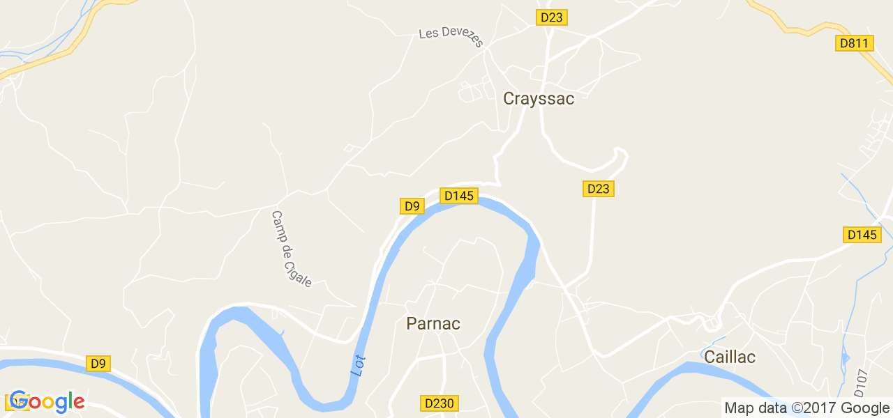 map de la ville de Crayssac