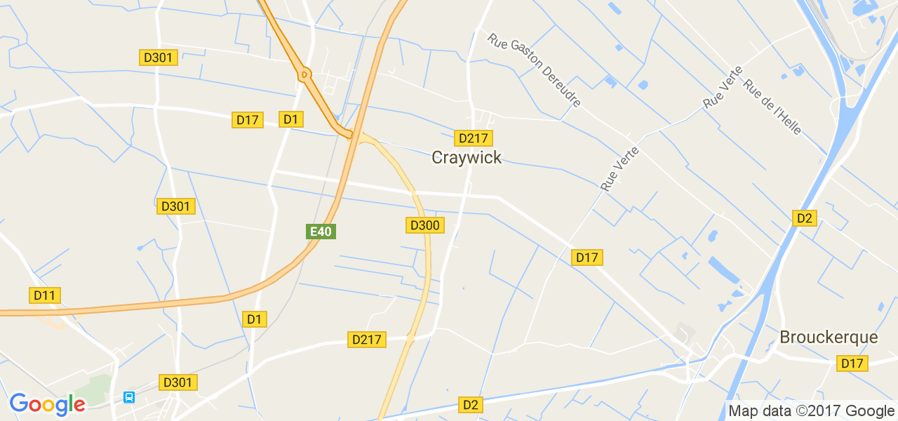 map de la ville de Craywick