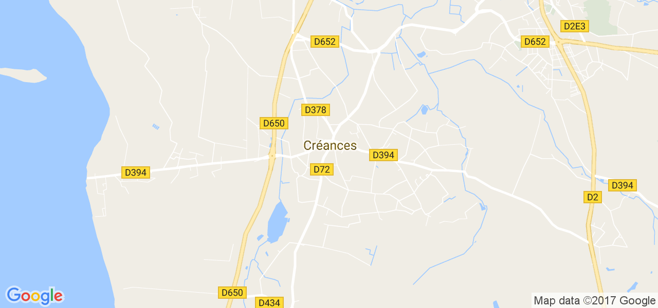 map de la ville de Créances