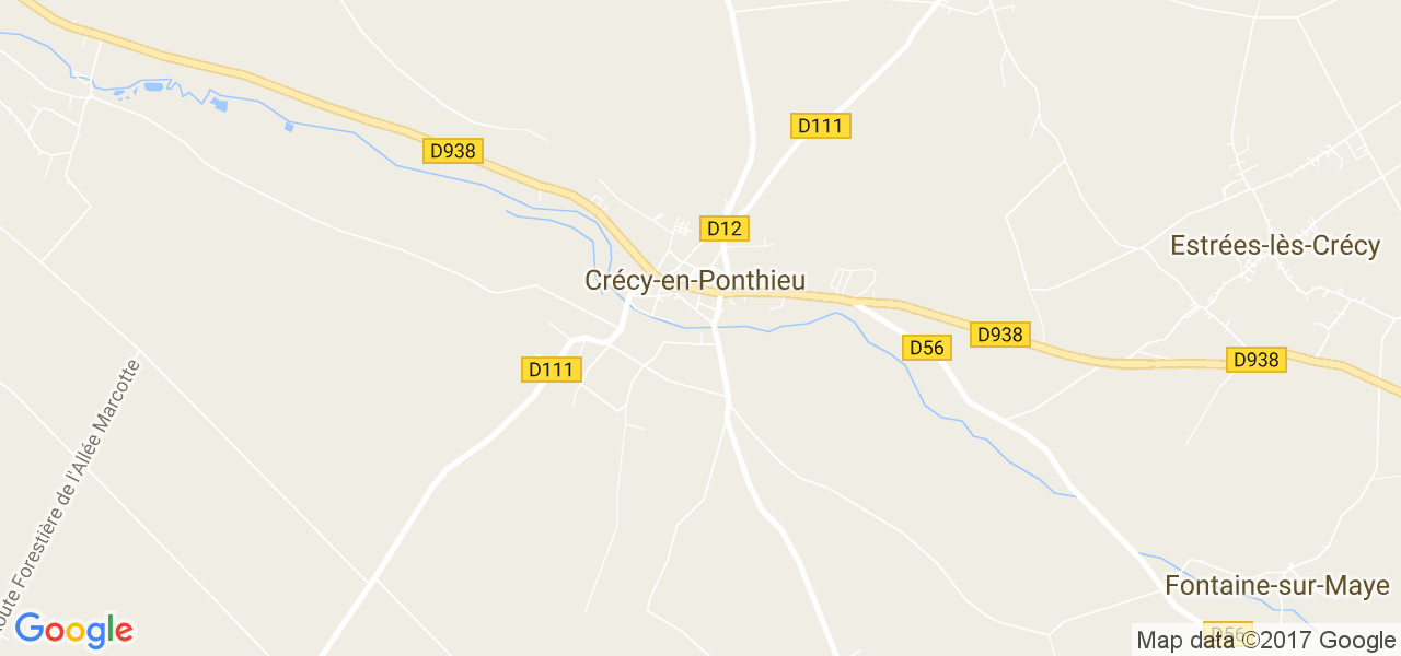 map de la ville de Crécy-en-Ponthieu