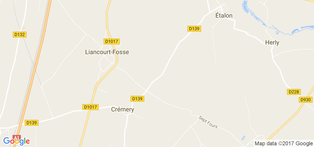 map de la ville de Crémery