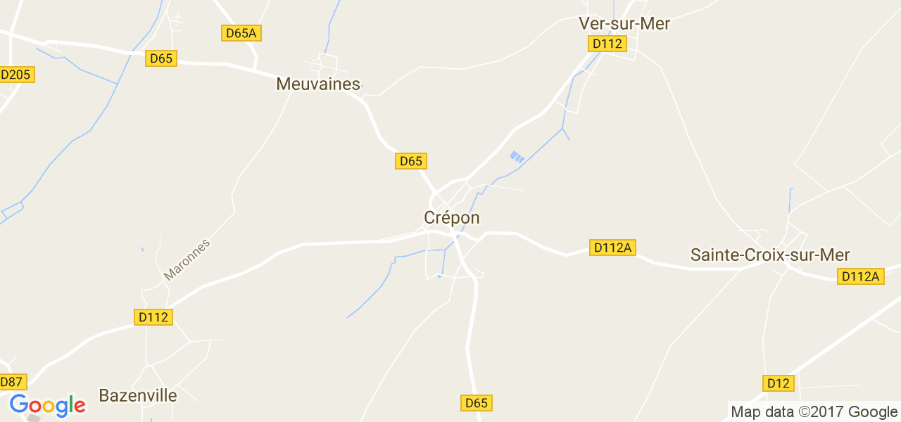 map de la ville de Crépon