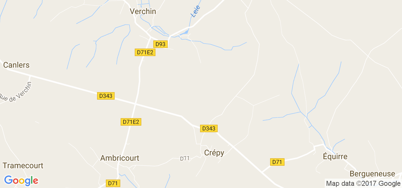 map de la ville de Crépy