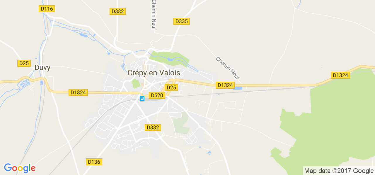 map de la ville de Crépy-en-Valois