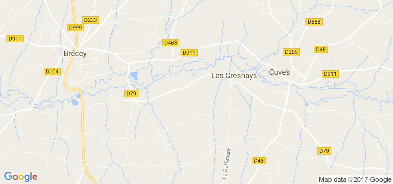 map de la ville de Cresnays