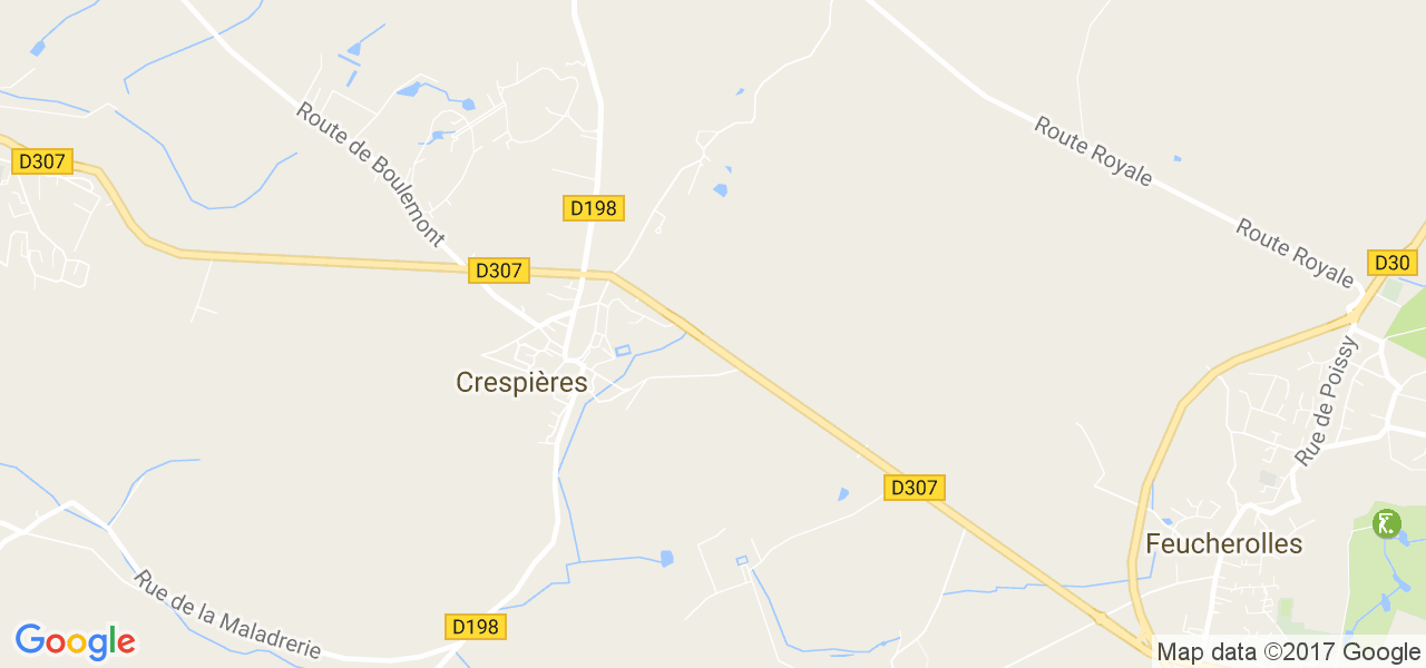 map de la ville de Crespières