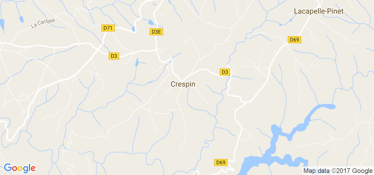 map de la ville de Crespin