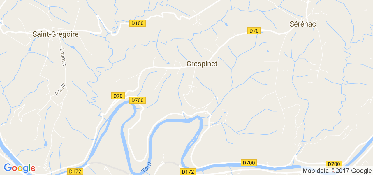 map de la ville de Crespinet