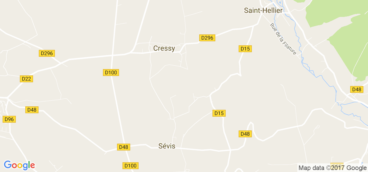 map de la ville de Cressy