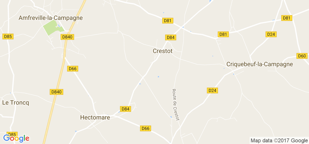 map de la ville de Crestot