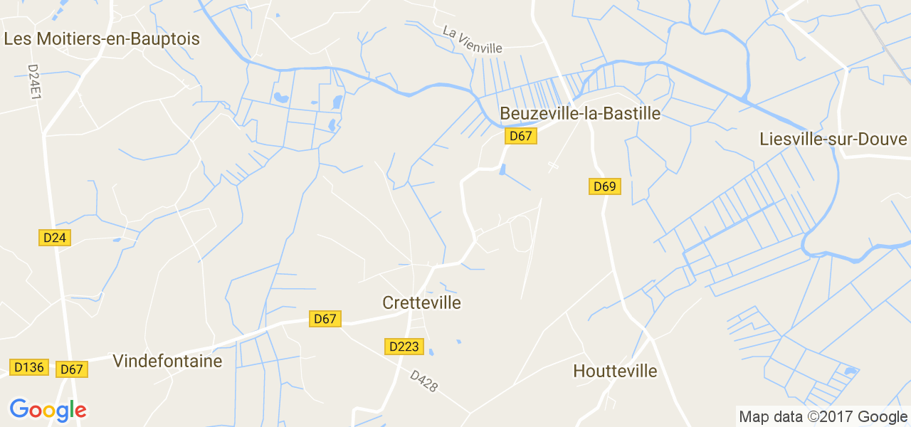 map de la ville de Cretteville