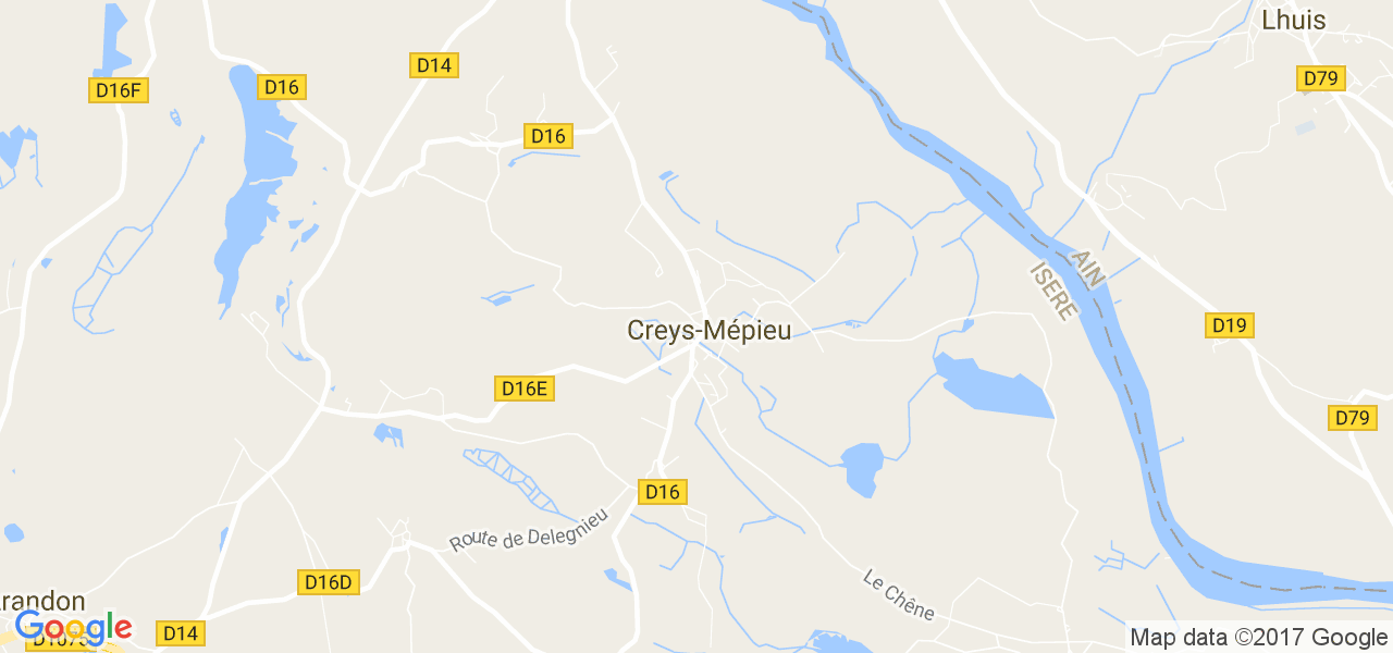 map de la ville de Creys-Mépieu