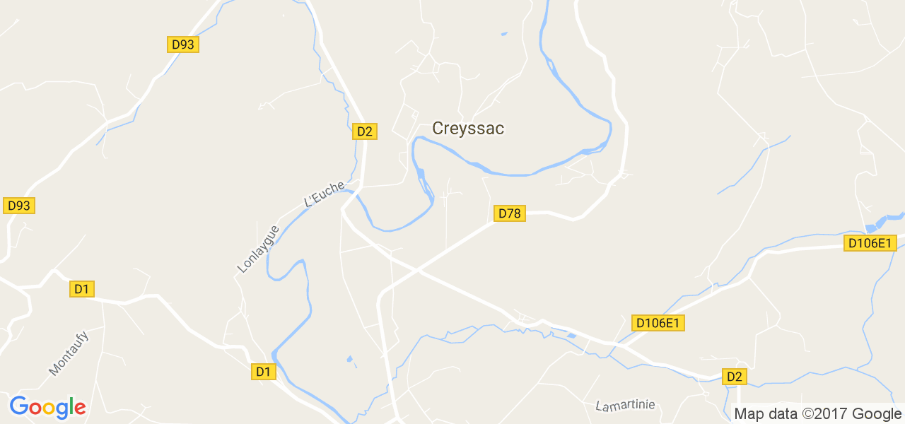 map de la ville de Creyssac