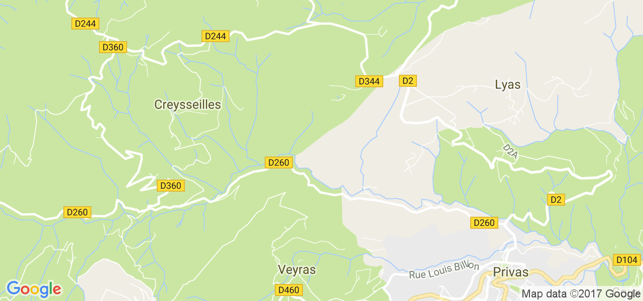 map de la ville de Creysseilles