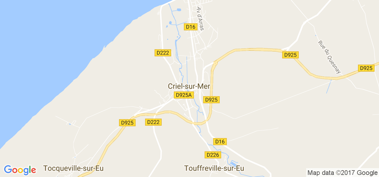 map de la ville de Criel-sur-Mer
