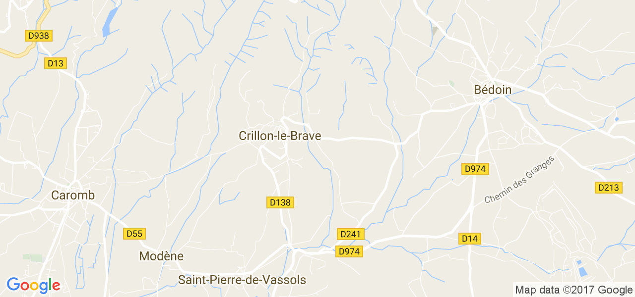 map de la ville de Crillon-le-Brave