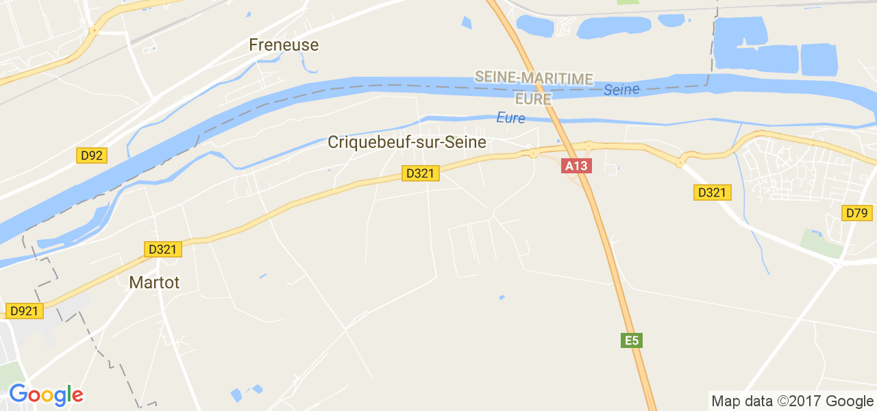 map de la ville de Criquebeuf-sur-Seine