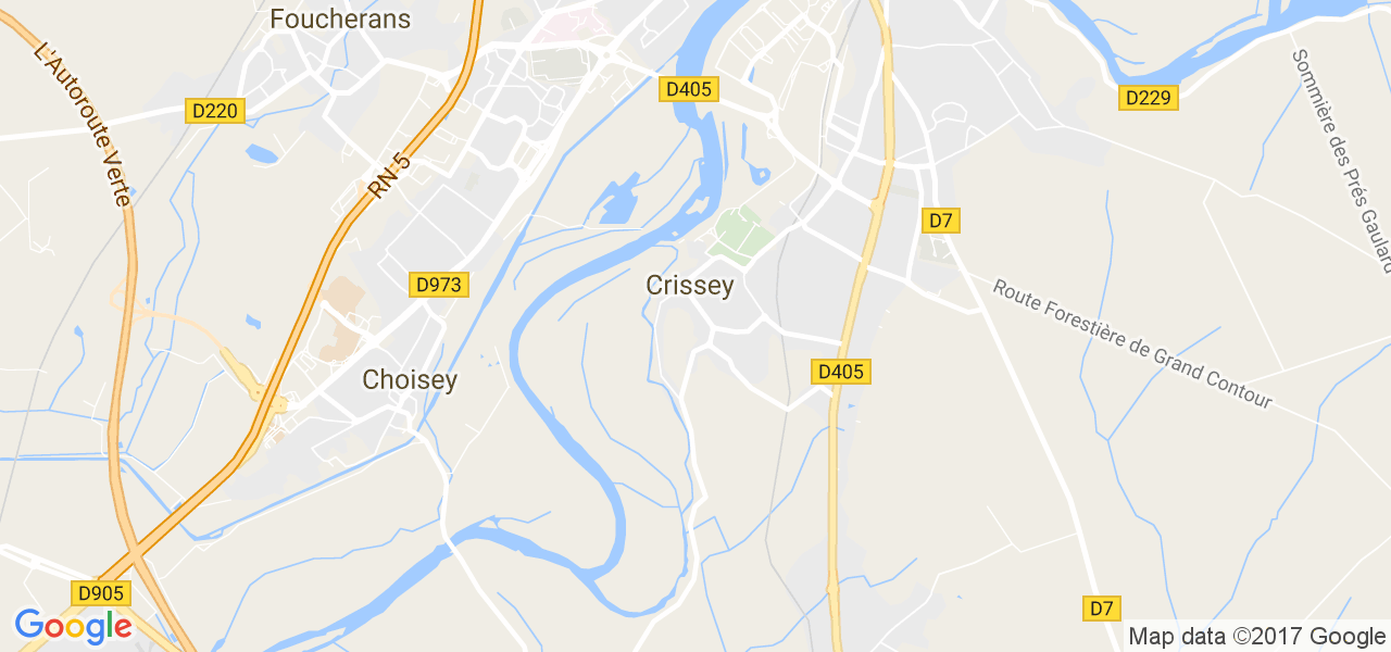 map de la ville de Crissey