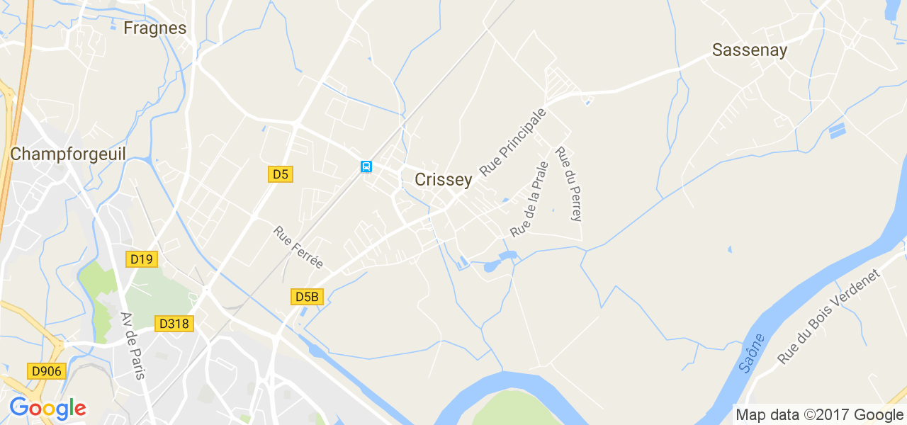 map de la ville de Crissey