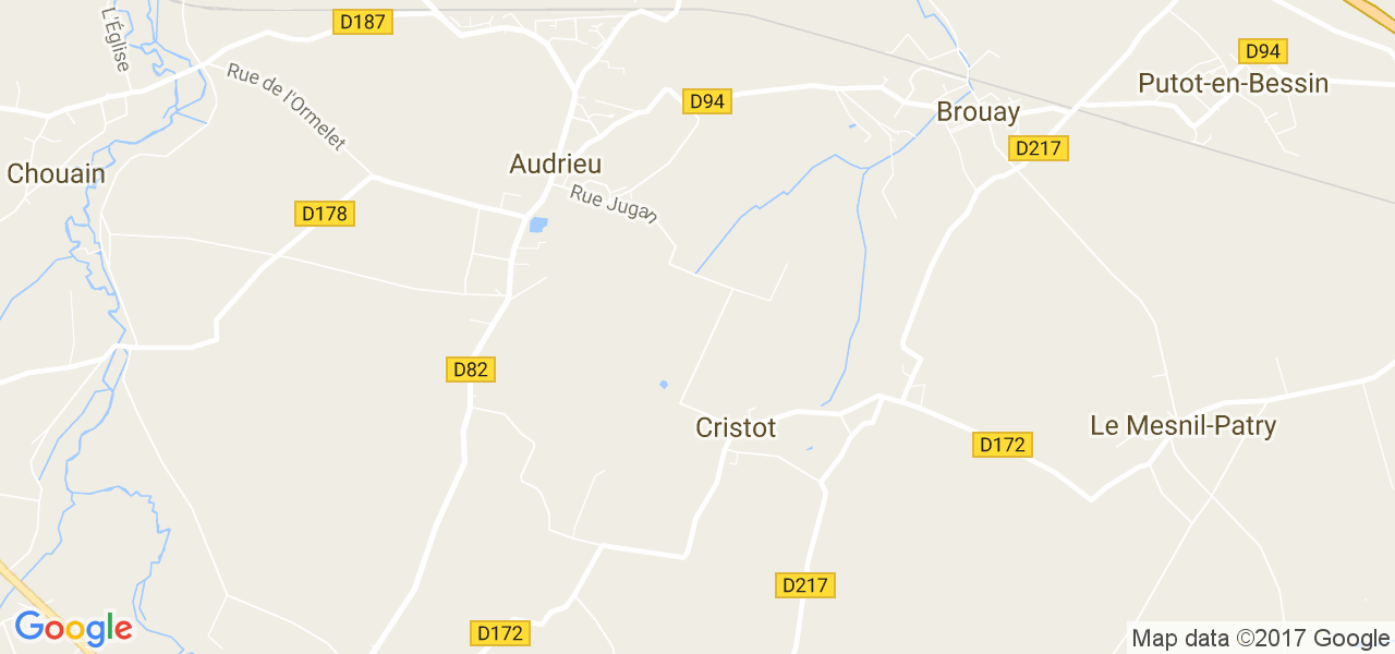 map de la ville de Cristot