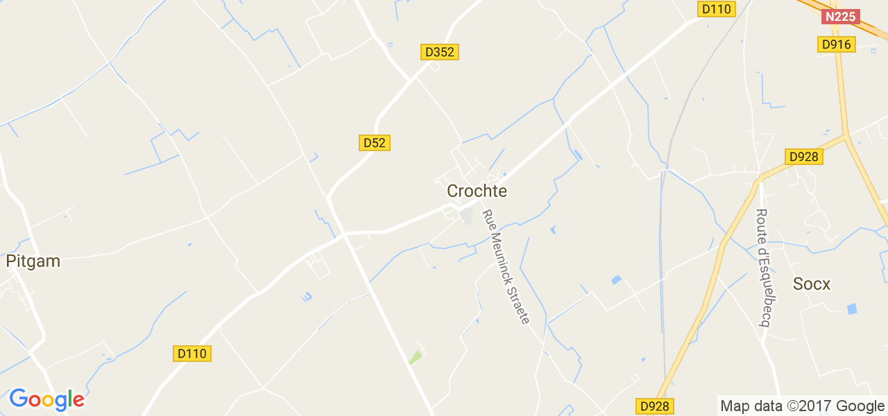 map de la ville de Crochte