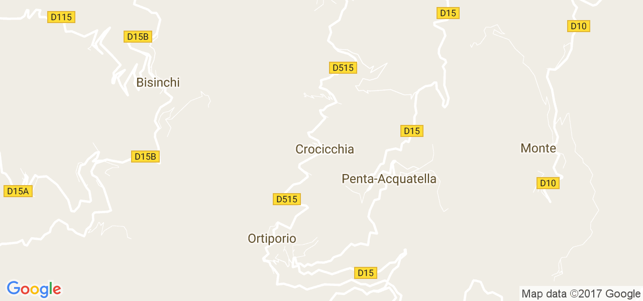 map de la ville de Crocicchia