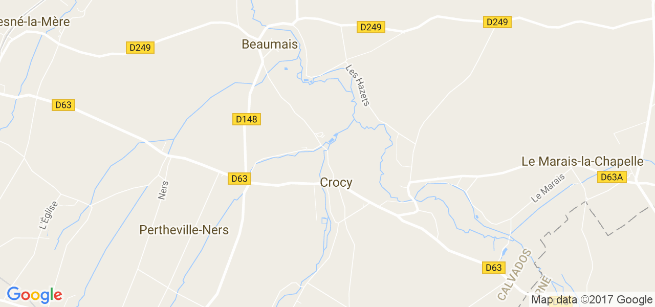 map de la ville de Crocy