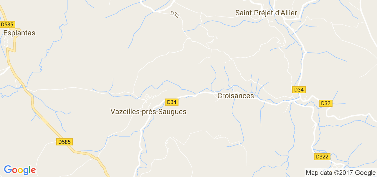 map de la ville de Croisances