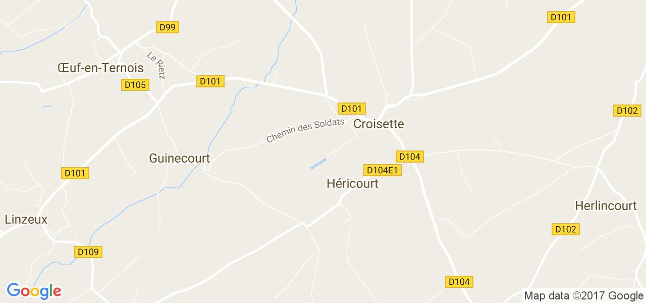 map de la ville de Croisette