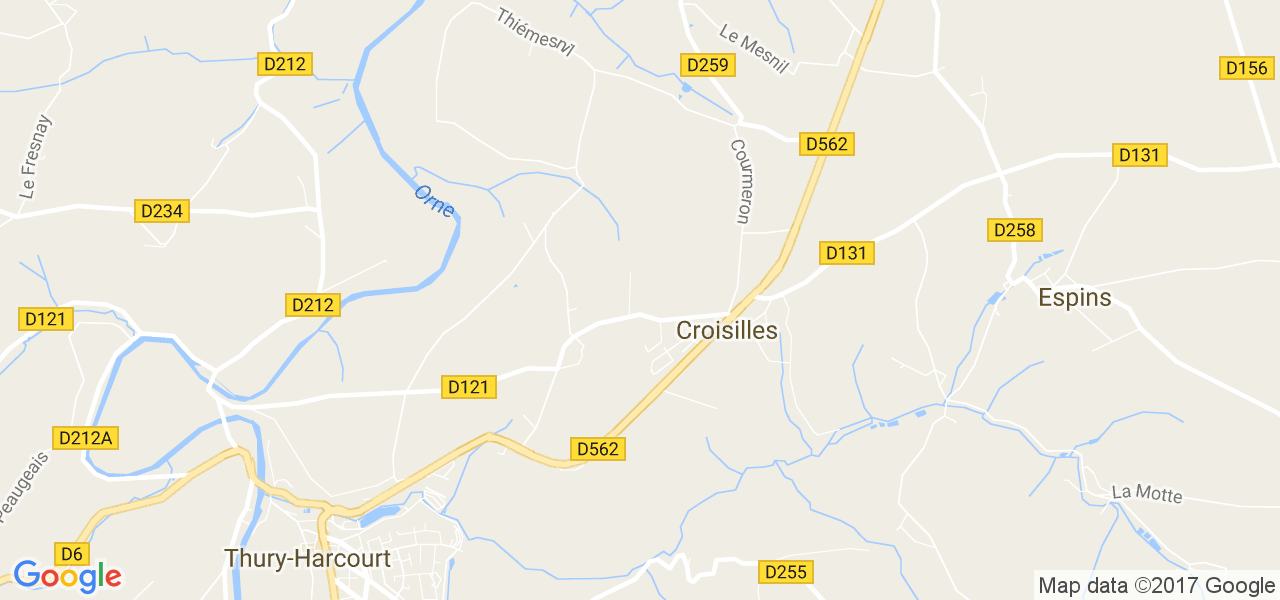 map de la ville de Croisilles