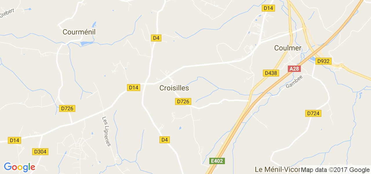 map de la ville de Croisilles