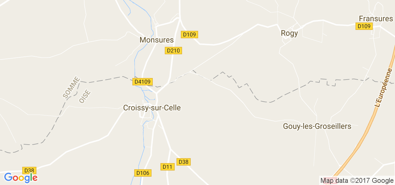 map de la ville de Croissy-sur-Celle