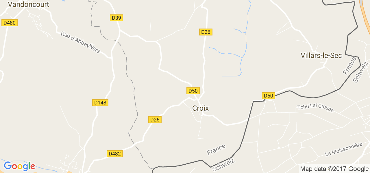 map de la ville de Croix