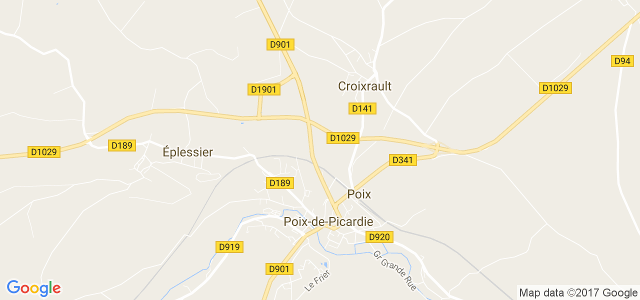 map de la ville de Croixrault