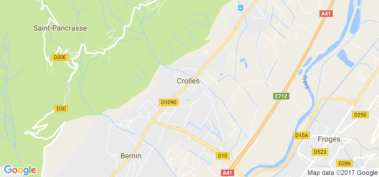 map de la ville de Crolles