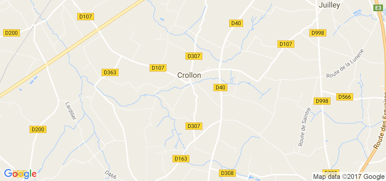 map de la ville de Crollon