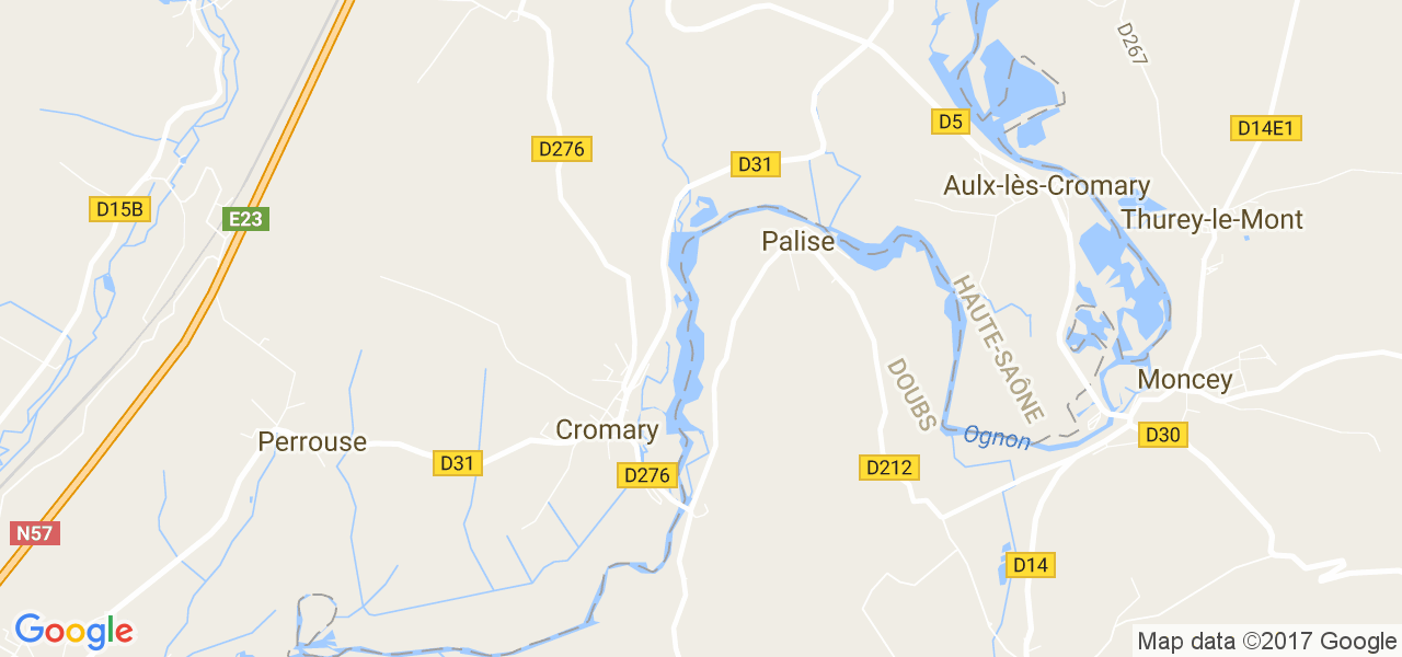 map de la ville de Cromary