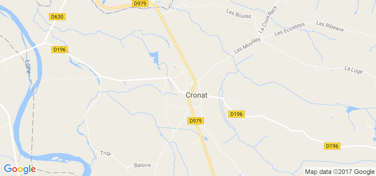 map de la ville de Cronat