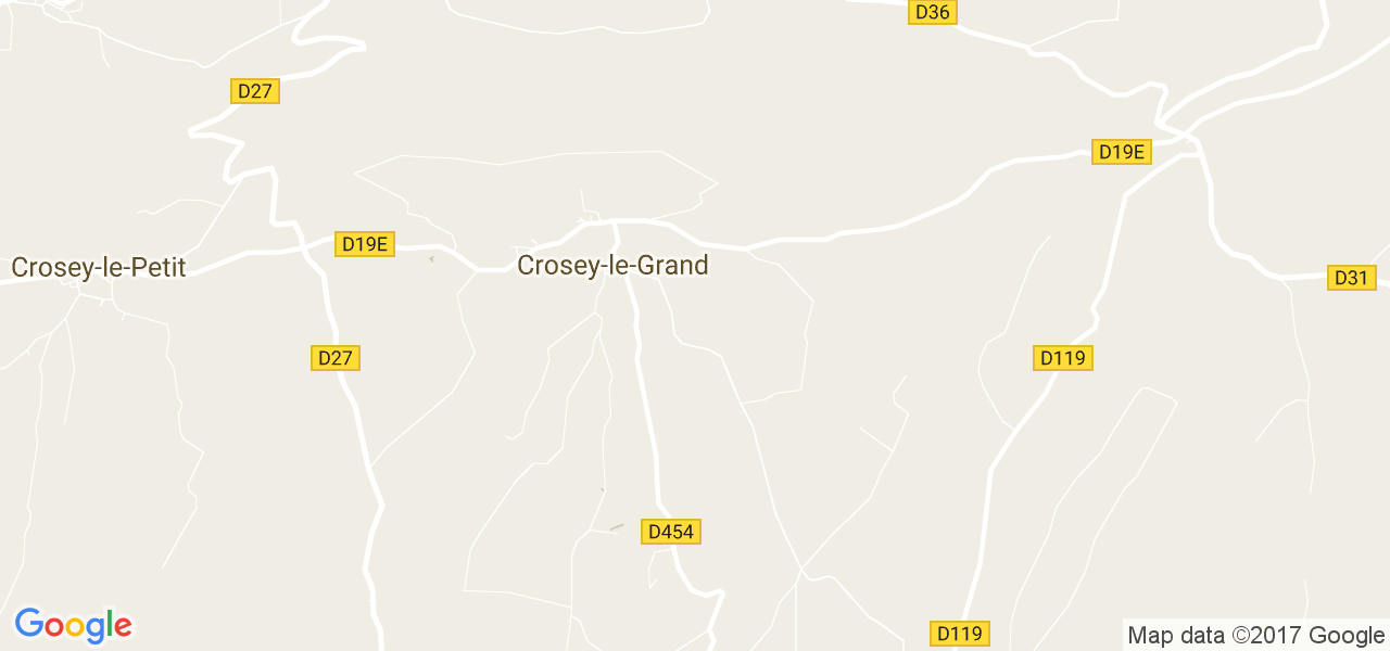 map de la ville de Crosey-le-Grand