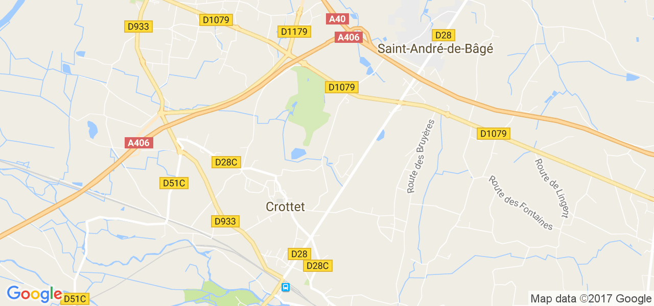 map de la ville de Crottet