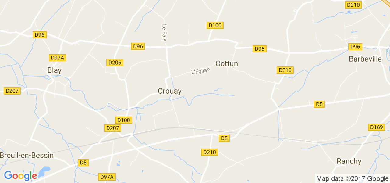 map de la ville de Crouay