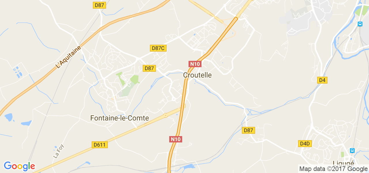 map de la ville de Croutelle